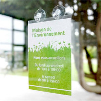 Lot de 10 porte-documents transparents à ventouse