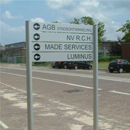 Bimât de signalisation en aluminium anodisé nature