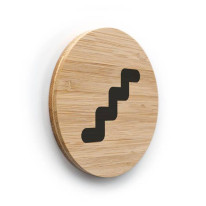 Plaque de porte picto Escaliers ø 83 mm - gamme Ba