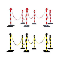 Lot de 6 poteaux avec chaîne - Direct Signalétique