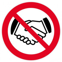 Panneau Interdiction de se serrer la main
