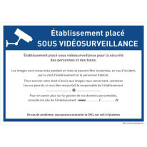 Panneau établissement scolaire sous vidéo surveill