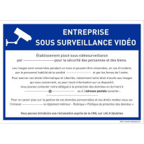 Panneau entreprise sous vidéo surveillance à perso