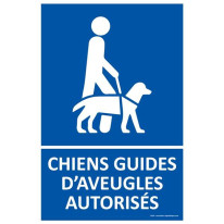 Panneau Chiens guides d´aveugles