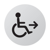 Plaque de porte aluminium brossé Picto Transfert à