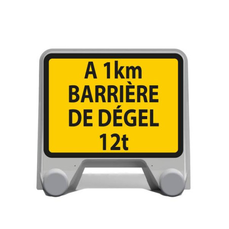 Panneau de chantier Barrière de dégel avec tonnage