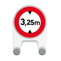 Panneau temporaire Limitation de hauteur en plasti