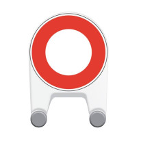 Panneau temporaire Circulation interdite en plasti