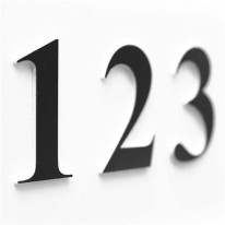 Chiffre adhésif en relief - noir - H 60 mm - Gamme