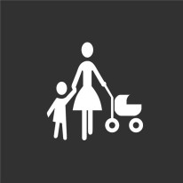 Symbole Famille Thermocollant - H 1000 x L 1000 mm