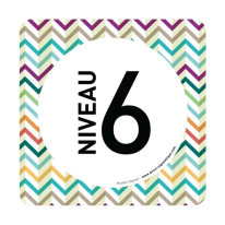 Plaque de porte Niveau 6 - 150 x 150 mm - PVC de 2