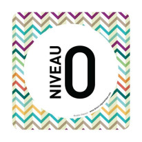 Plaque de porte Niveau 0 - 150 x 150 mm - PVC de 2