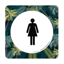 Plaque de porte Toilettes Femmes - 150 x 150 mm - 