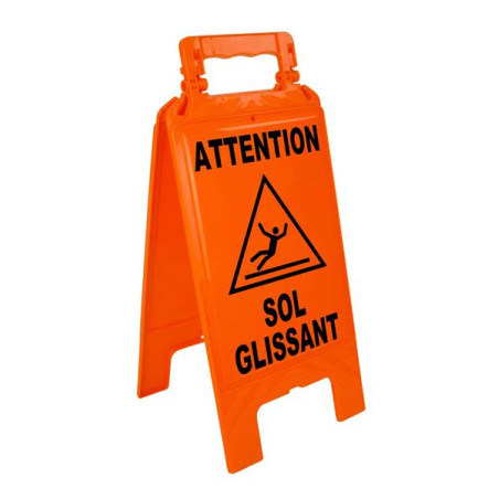 Chevalet de signalisation Orange fluo