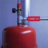 Etiquette gravée rivetée sur support inox pour fix