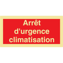 Panneau photoluminescent Arrêt d´urgence climatisa