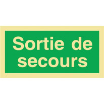 Panneau Sortie de secours Photoluminescent Classe 