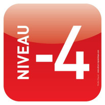 Plaque d´étage - Niveau -4 - Icone® Rouge rubis