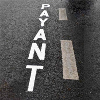 Lot de 10 x 6 lettres "Payant" thermocollantes bla