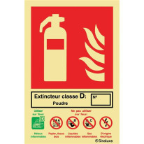 Signalétique indication extincteur classe D photol