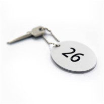 Kit porte clé ovale en aluminium gravé et peint av