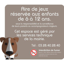 Panneau aire de jeux - Chien
