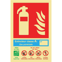 Signalétique indication extincteur de classe A pho
