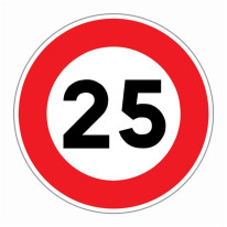 Panneau Limitation de vitesse 25 km/h - R31-25