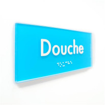 Plaque de Porte Pop Art® en plexi - Douche - Texte