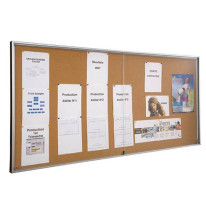 Vitrine d´affichage coulissante - fond liège