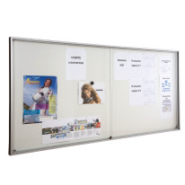 Vitrine d´affichage coulissante - fond métal
