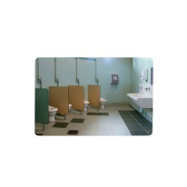 Miroir pour sanitaires incassable de forme rectang