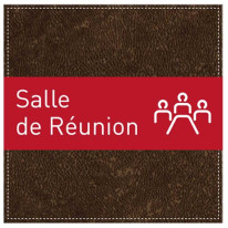 Plaque de Porte Salle de réunion - H110 x L110 mm 