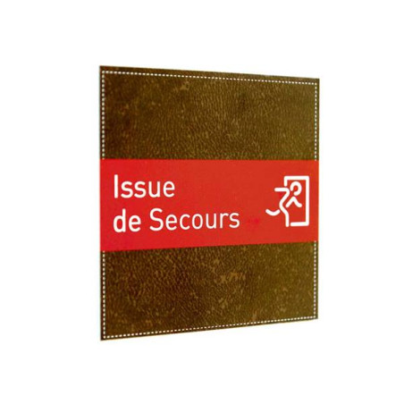 Plaque de Porte Issue de secours - H110 x L110 mm 