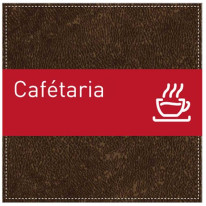 Plaque de Porte Cafétéria - H110 x L110 mm - Gamme