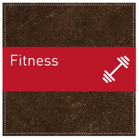 Plaque de Porte Fitness - H110 x L110 mm - Gamme B