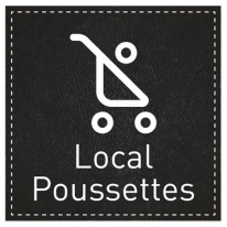Plaque de Porte Local poussettes - H110 x L110 mm 