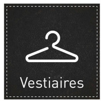 Plaque de Porte Vestiaires - H110 x L110 mm - Gamm