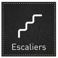 Plaque de Porte Escaliers - H110 x L110 mm - Gamme