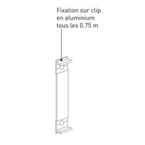 Fixation sur clip en aluminium pour pare choc