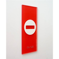 Plaque de Porte Pop-Art® en plexi - Sens interdit