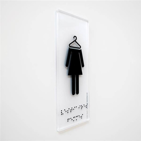 Plaque de Porte Pop Art® en plexi - Vestiaire femm