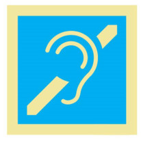 Panneau photoluminescent site équipé malentendants