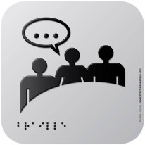 Pictogramme Alu avec relief Salle de réunion