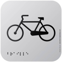 Pictogramme Alu avec relief Garage à vélos