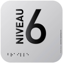 Pictogramme Alu avec relief Niveau 6
