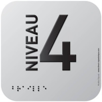 Pictogramme Alu avec relief Niveau 4 - Gamme Icone
