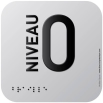 Pictogramme Alu avec relief Niveau 0