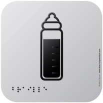 Pictogramme Alu avec relief Biberonnerie