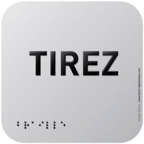 Pictogramme Alu avec relief Tirez